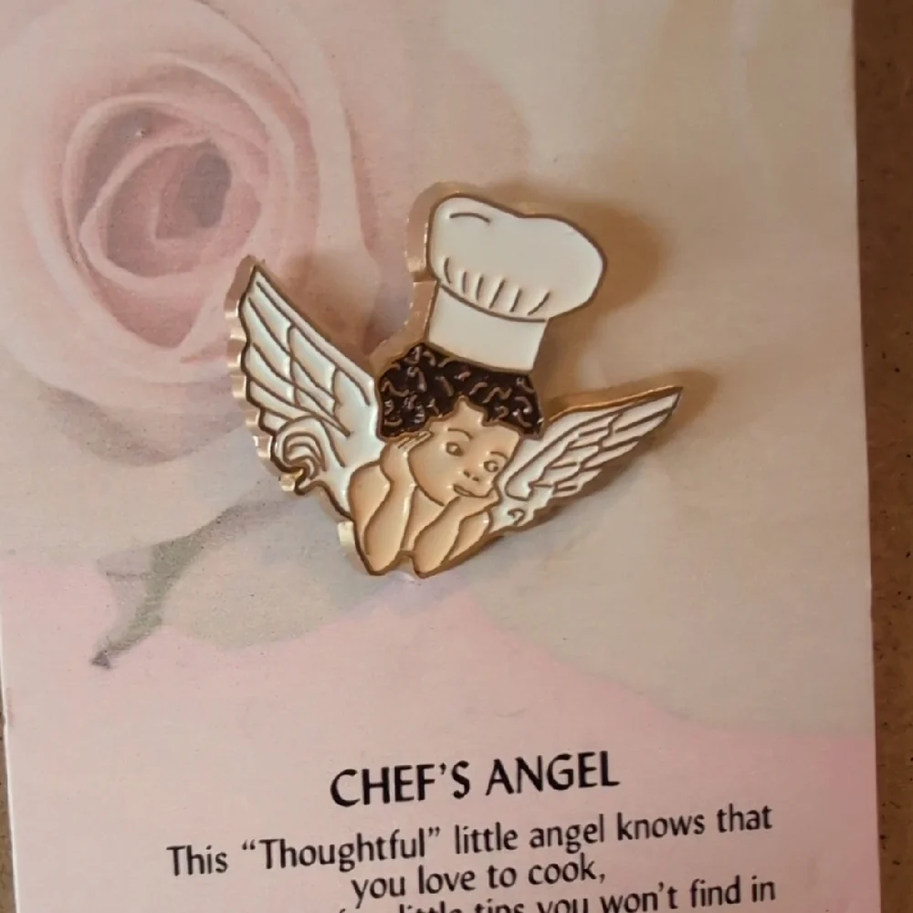 Vintage Gold tone Angels tack Pin Set of 6